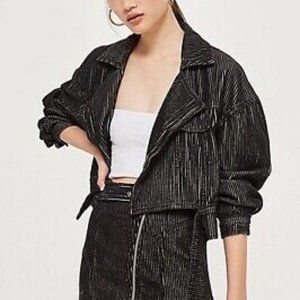 Honey Punch Corduroy Jacket, Black Size XS